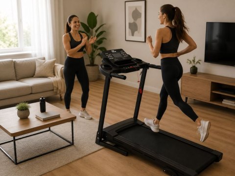 Bieżnia elektryczna treningowa fitness domowa bluetooth 12 km/h 120 kg