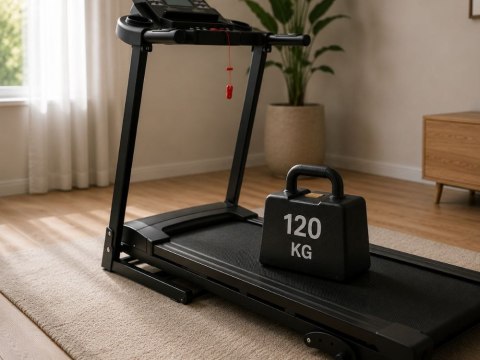 Bieżnia elektryczna treningowa fitness domowa bluetooth 12 km/h 120 kg