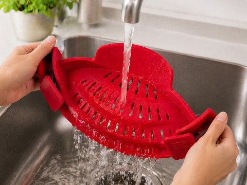 Cedzak nakładka durszlak sitko na garnek do odcedzania makaronu silikonowy