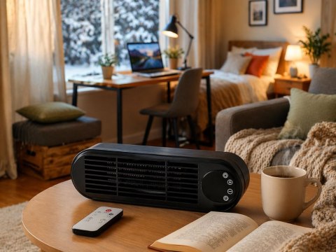 Grzejnik elektryczny farelka termowentylator 1000w z pilotem ogrzewacz