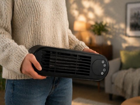 Grzejnik elektryczny farelka termowentylator 1000w z pilotem ogrzewacz