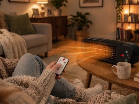 Grzejnik elektryczny farelka termowentylator 1000w z pilotem ogrzewacz