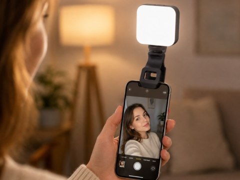 Lampa led rgb mini do foto wideo 150° gwint 1/4'' klips 3000k - 6500k 5,5w