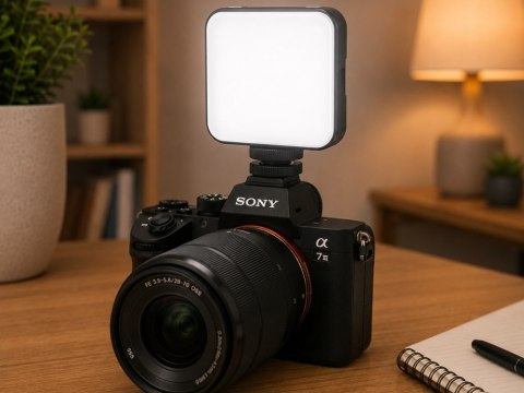 Lampa led rgb mini do foto wideo 150° gwint 1/4'' klips 3000k - 6500k 5,5w