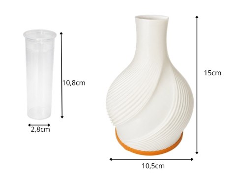 Lampa stołowa led wazon 2w1 dekoracyjna regulacja jasności 3 barwy wewnątrz