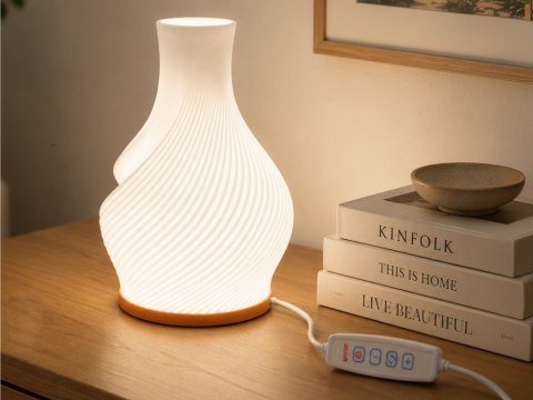 Lampa stołowa led wazon 2w1 dekoracyjna regulacja jasności 3 barwy wewnątrz