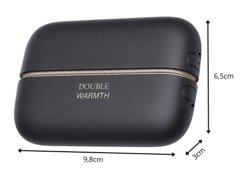 Magnetyczny ogrzewacz elektryczny do rąk dłoni 2w1 usb czarny kieszonkowy
