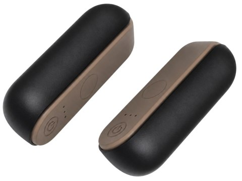 Magnetyczny ogrzewacz elektryczny do rąk dłoni 2w1 usb czarny kieszonkowy