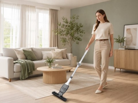 Mop ze spryskiwaczem do podłóg okien bezprzewodowy 2w1 ze ściągaczką wody
