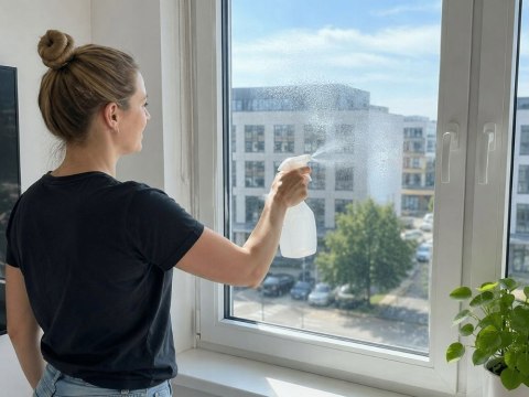 Mop ze spryskiwaczem do podłóg okien bezprzewodowy 2w1 ze ściągaczką wody