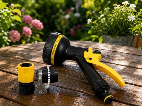 Pistolet ogrodowy zraszający 10 trybów zraszania podlewania złączka obejma