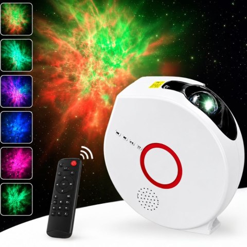 Projektor gwiazd galaktyki led bluetooth z głośnikiem pilot lampka nocna