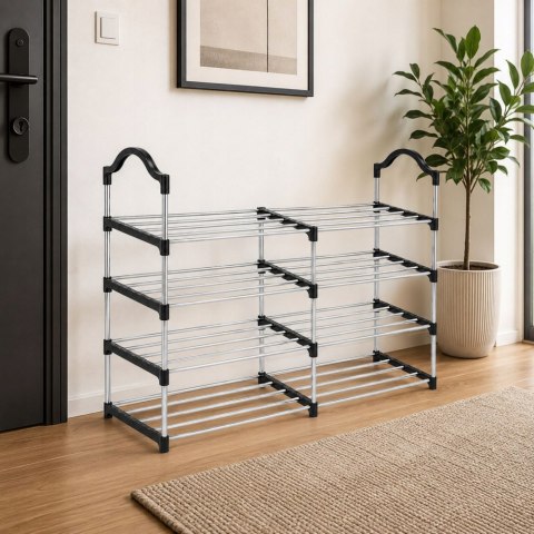 Regał szafka na buty metalowy 4 poziomy stojak półka organizer przedpokoju
