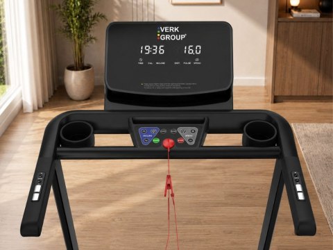 Bieżnia elektryczna składana domowa lcd bluetooth 16 km/h kąt nachylenia