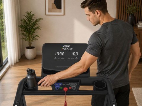 Bieżnia elektryczna składana domowa lcd bluetooth 16 km/h kąt nachylenia