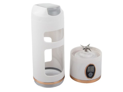 Blender kielichowy bezprzewodowy smoothie kubek mikser 450 ml biały usb