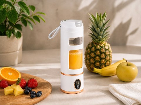 Blender kielichowy bezprzewodowy smoothie kubek mikser 450 ml biały usb