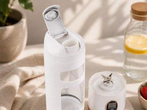 Blender kielichowy bezprzewodowy smoothie kubek mikser 450 ml biały usb