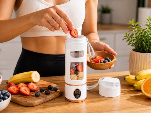 Blender kielichowy bezprzewodowy smoothie kubek mikser 450 ml biały usb