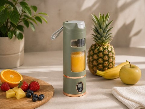 Blender kielichowy bezprzewodowy smoothie kubek mikser 450 ml zielony usb