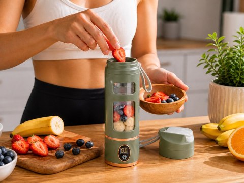 Blender kielichowy bezprzewodowy smoothie kubek mikser 450 ml zielony usb