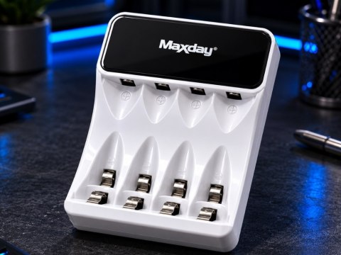 Ładowarka do akumulatorków aa aaa lcd + 4 akumulatorki aa kabel usb-c