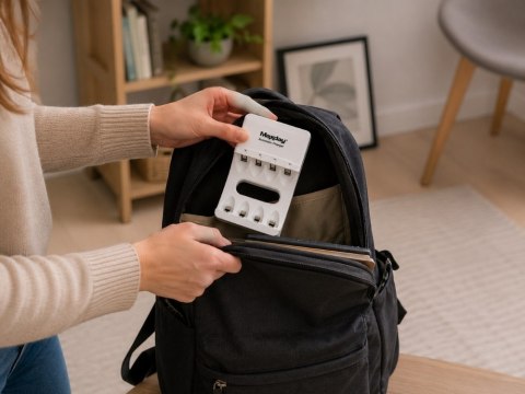 Ładowarka do akumulatorków aa aaa usb-c led 4 sloty szybkie ładowanie