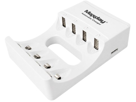Ładowarka do akumulatorków aa aaa usb-c led 4 sloty szybkie ładowanie