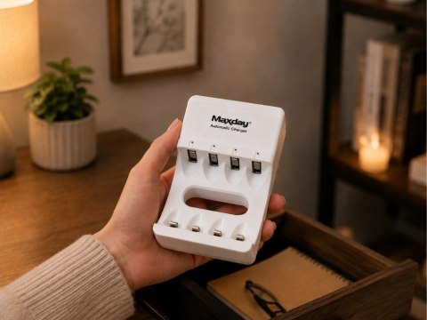 Ładowarka do akumulatorków aa aaa usb-c led 4 sloty szybkie ładowanie
