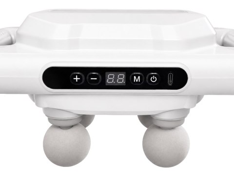Masażer do ciała mocny 4 głowice 20 stopni siły + 6 trybów impulsowych usb