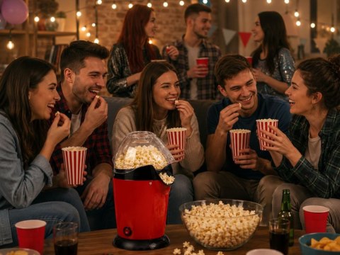 Maszyna do popcornu beztłuszczowa urządzenie do robienia popcornu 1200w