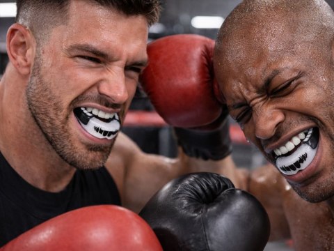 Ochraniacz na zęby pojedynczy szczęka bokserska boks mma sport + etui