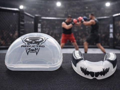 Ochraniacz na zęby pojedynczy szczęka bokserska boks mma sport + etui