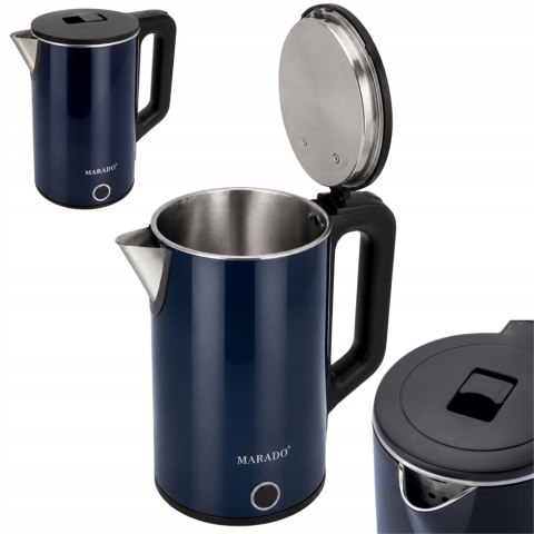 Czajnik elektryczny 1,5l 1500w stal nierdzewna obrotowy 360 bezprzewodowy