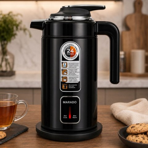 Czajnik elektryczny bezprzewodowy dzbanek termos cichy 3,5l 1500w czarny