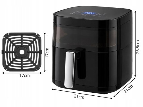 Frytkownica beztłuszczowa air frayer 1200w 4l dotykowy panel 8 programów