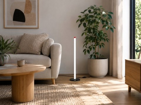 Lampa podłogowa led rgb 50cm sterowana pilotem czarna usb 7 kolorów