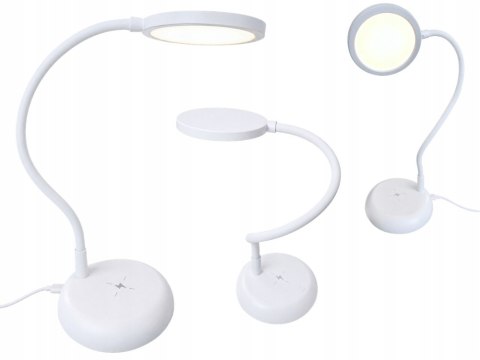Lampka biurkowa led elastyczna stojąca dotykowa giętka biała szkolna usb-c