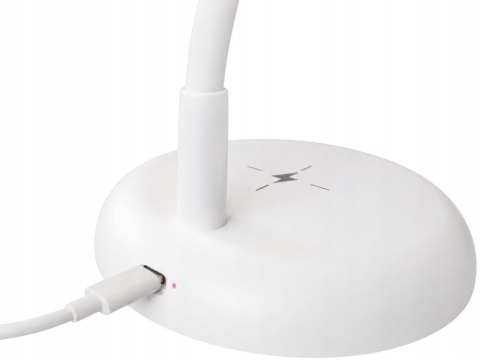 Lampka biurkowa led elastyczna stojąca dotykowa giętka biała szkolna usb-c