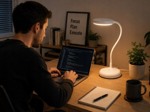 Lampka biurkowa led elastyczna stojąca dotykowa giętka biała szkolna usb-c