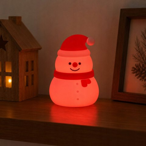 Lampka led bałwanek świąteczna silikon usb 3 tryby do zawieszenia dekoracja