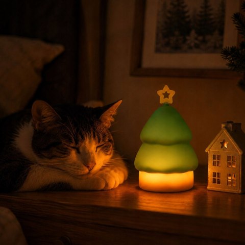Lampka led choinka świąteczna silikon usb 3 tryby do zawieszenia dekoracja