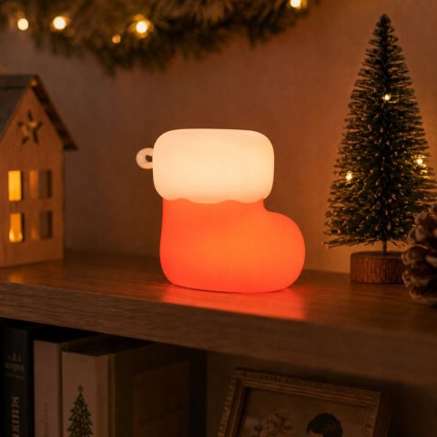 Lampka led skarpeta świąteczna silikon usb 3 tryby do zawieszenia dekoracja