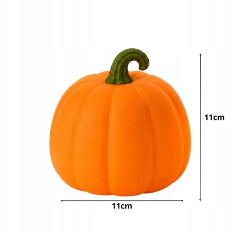 Lampka nocna biurkowa dynia halloween dekoracja led timer akumulatorowa