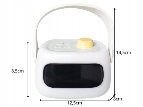 Lampka nocna led zegar cyfrowy budzik timer akumulatorowa regulacja