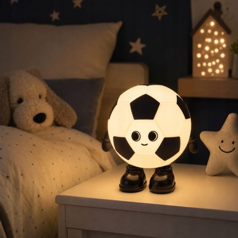 Lampka nocna piłka nożna led silikonowa biurkowa rgb 3 tryby świecenia