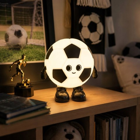 Lampka nocna piłka nożna led silikonowa biurkowa rgb 3 tryby świecenia