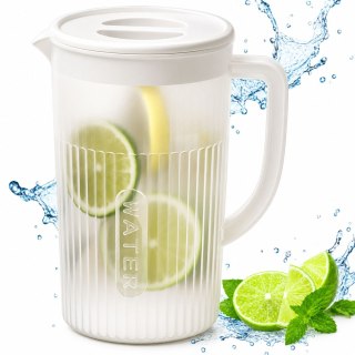 Dzbanek plastikowy 3l z pokrywką do wody soku napojów lemoniady pojemny