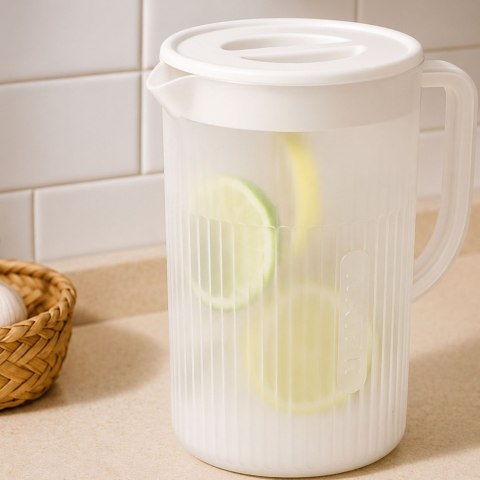 Dzbanek plastikowy 3l z pokrywką do wody soku napojów lemoniady pojemny