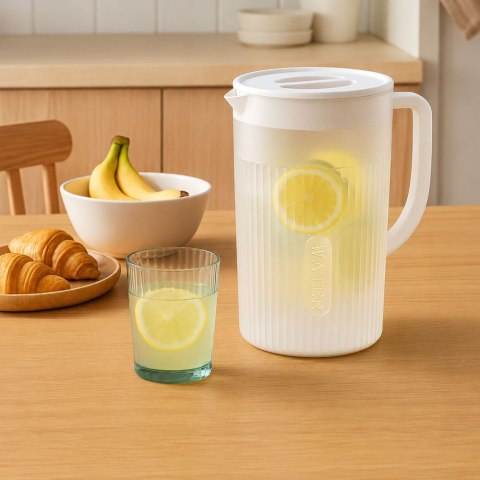 Dzbanek plastikowy 3l z pokrywką do wody soku napojów lemoniady pojemny
